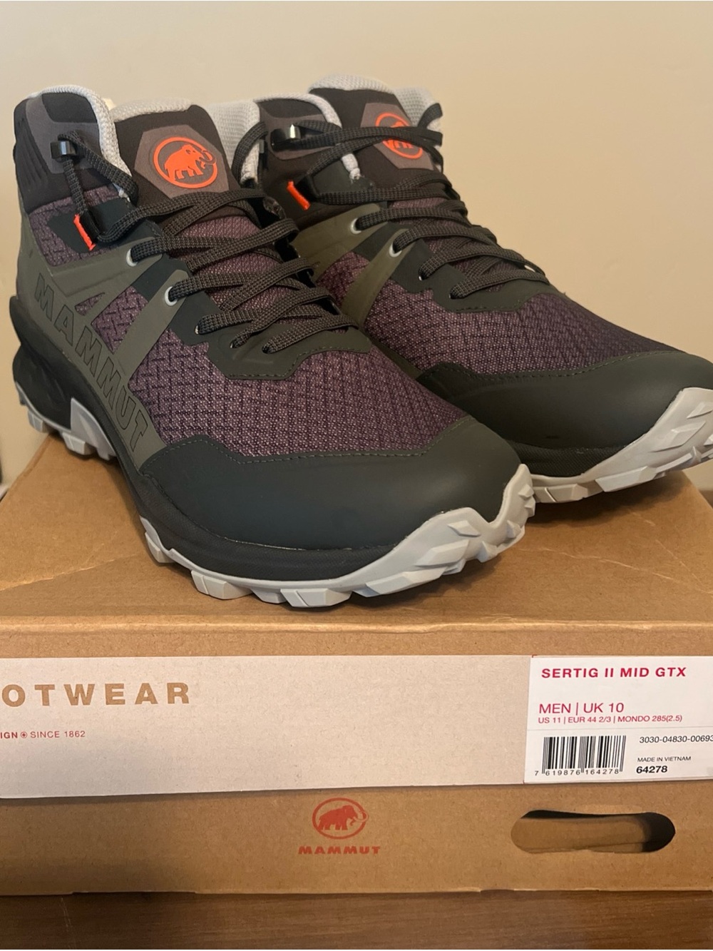 Mammut Men's Sertig II Mid GTX Hiking Shoes - Dark Tin-Tin